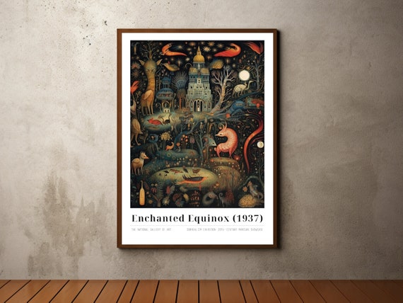 Leonora Carrington Inspired Print Leonora Carrington Poster Surrealism Art Painting Wall Art Art Poster Gothic Fantasy Poster