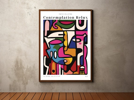 Abstract Art Vibrant Poster Living Room Office Decor Bold Colorful Abstract Contemporary Print Modern Home Decor