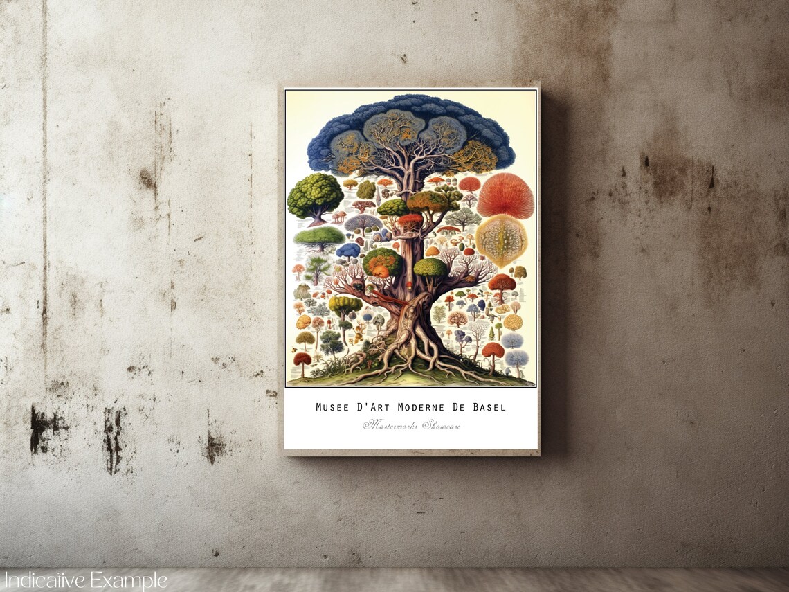 Grand Tree Of Life Haeckel Style Nature Illustration Art Poster - Image 2