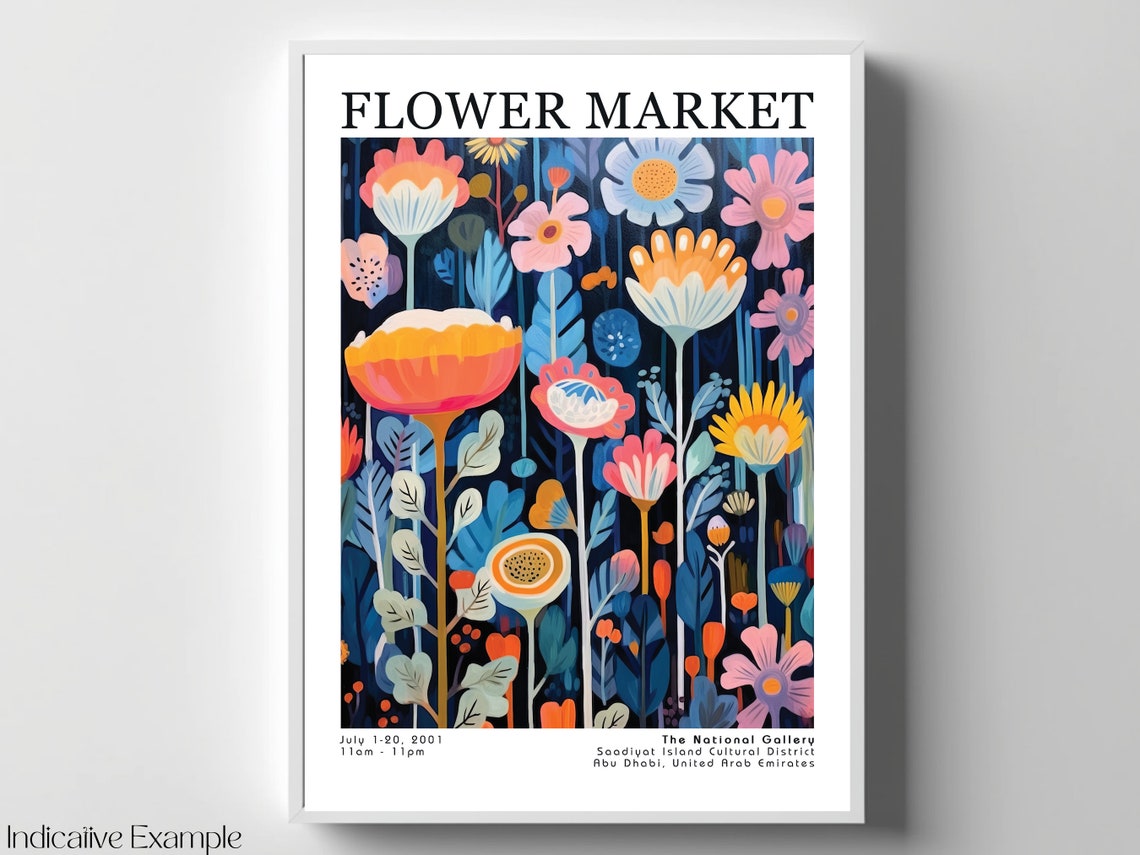 Flower Market Poster Flower Market Print Botanical Wall Art Exhibition Posters Prints Henri Matisse Vintage Flowers Floral Painting - Image 4