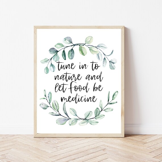 Tune In To Nature And Let Food Be Medicine Eucalyptus Wellness Poster