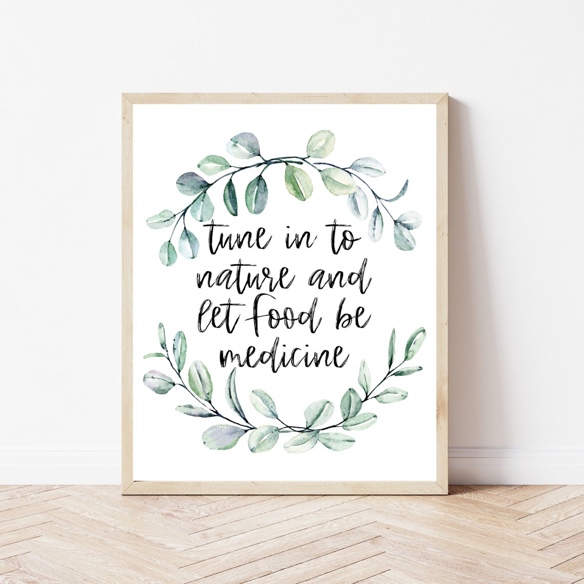 Tune In To Nature And Let Food Be Medicine Eucalyptus Wellness Poster