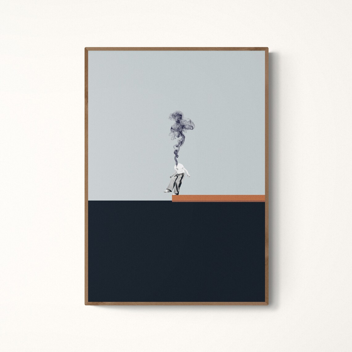 Hard Decisions Minimal Collage Art Print