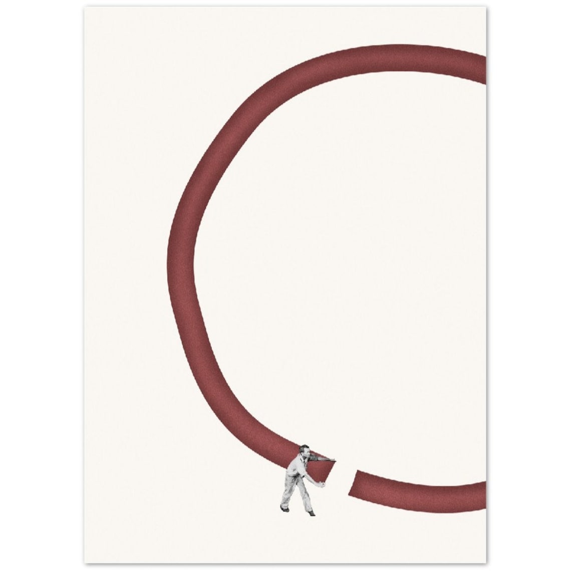 Lets Reconnect Abstract Collage Art Print - Image 2