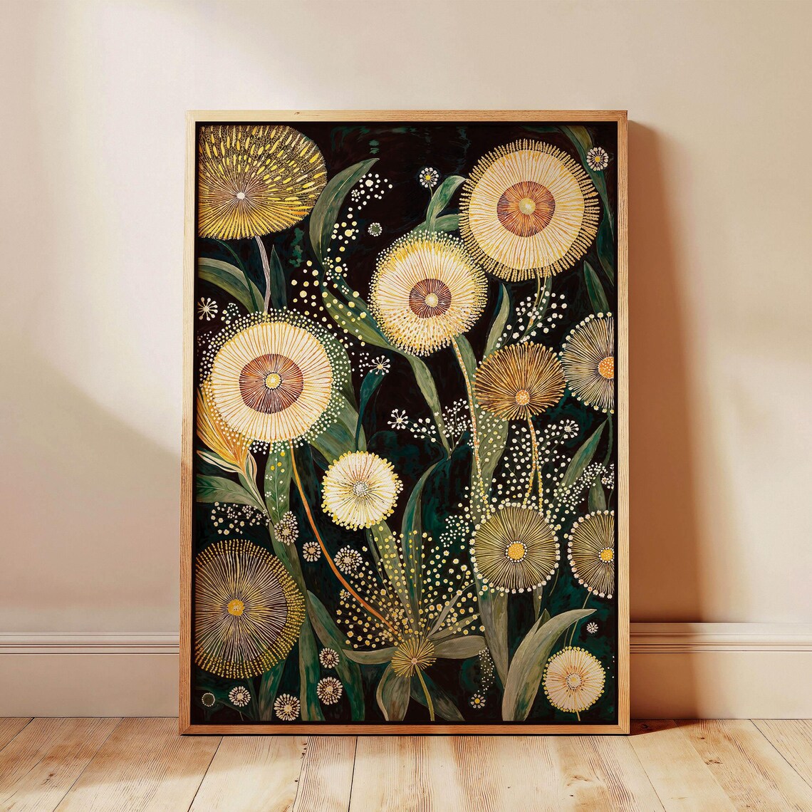 Yayoi Kusama-Inspired Dandelion Flower Art Print