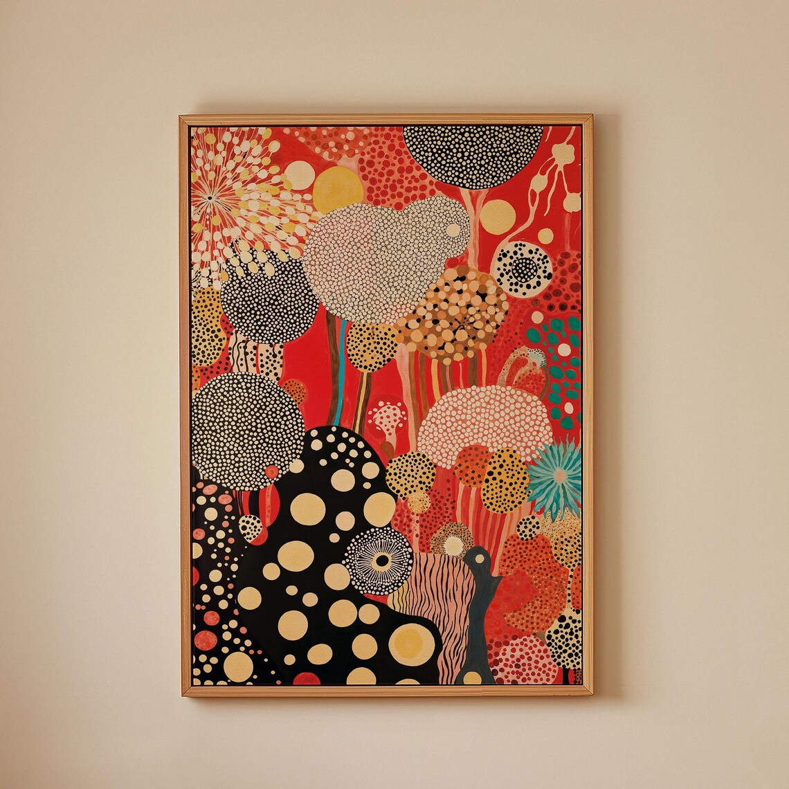 Yayoi Kusama-Inspired Botanical Art Print