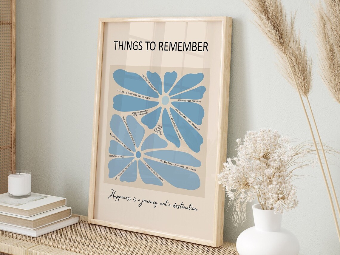 Things To Remember Therapy Office Poster Print