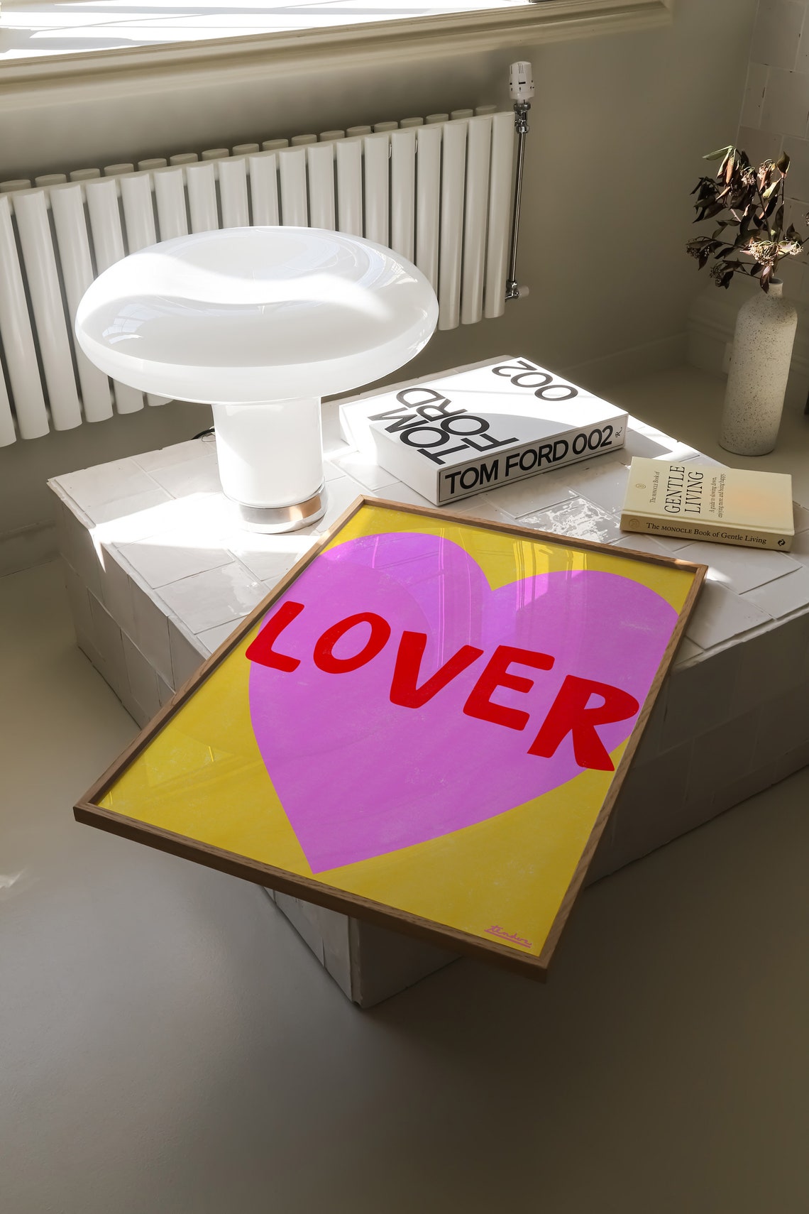 Lover Bold Red Pink Heart Retro Pop Maximalist Fun Quote Poster - Image 3