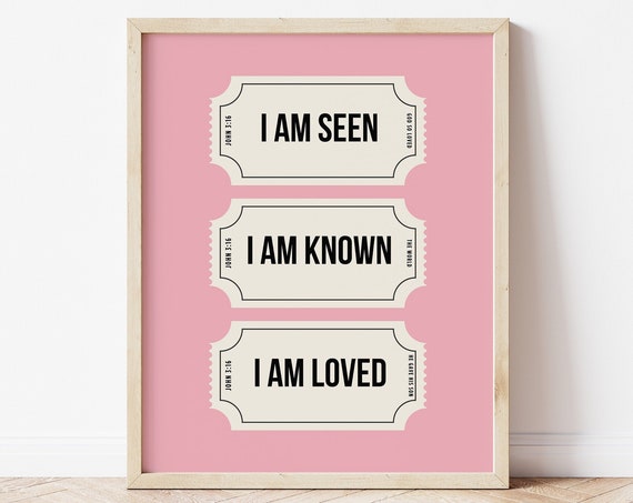 Pink Aesthetic Wall Art For Christian Home Decor For Teen Bedroom Art Bible Verse Poster Christian Affirmation Gift