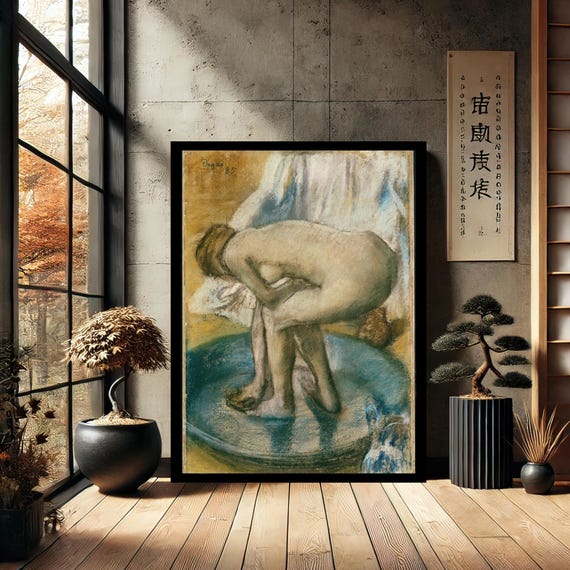 Edgar Degas After The Bath Canvas Wall Art Modern Print Painting