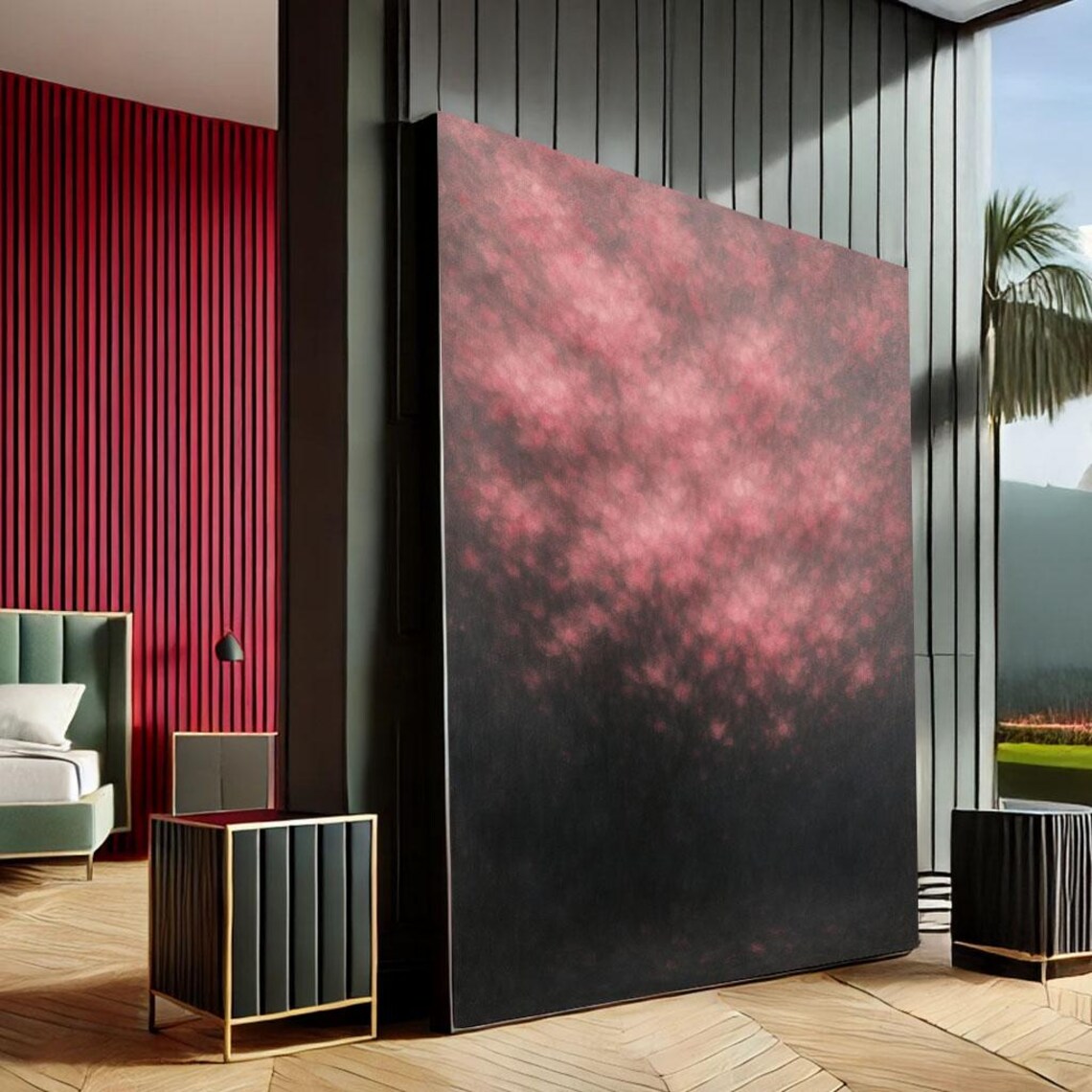 Mark Rothko Inspired Red And Black Abstract Color Field Print