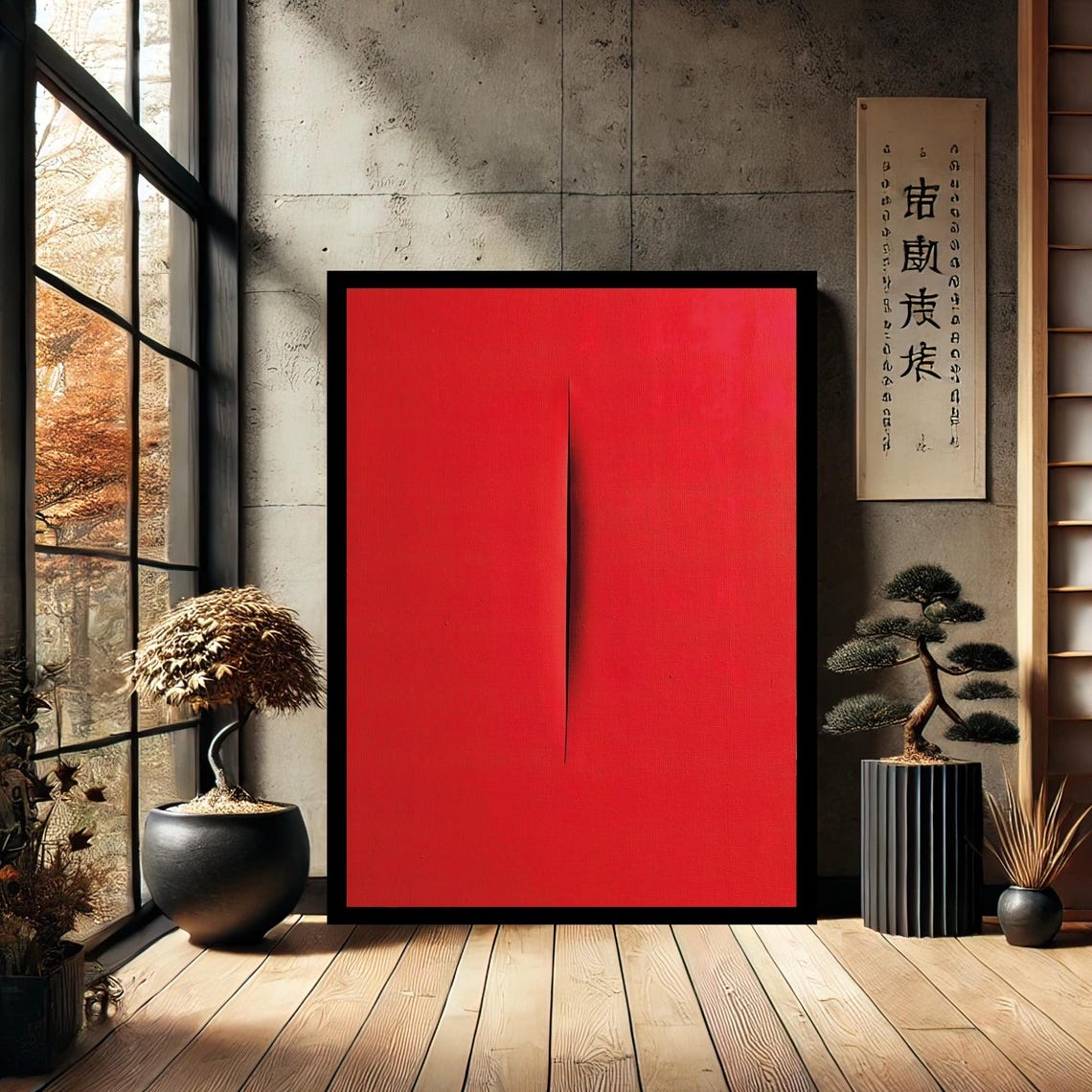 Mid Century Minimalist Canvas Print Painting Wall Art Modern Abstract Home Decor