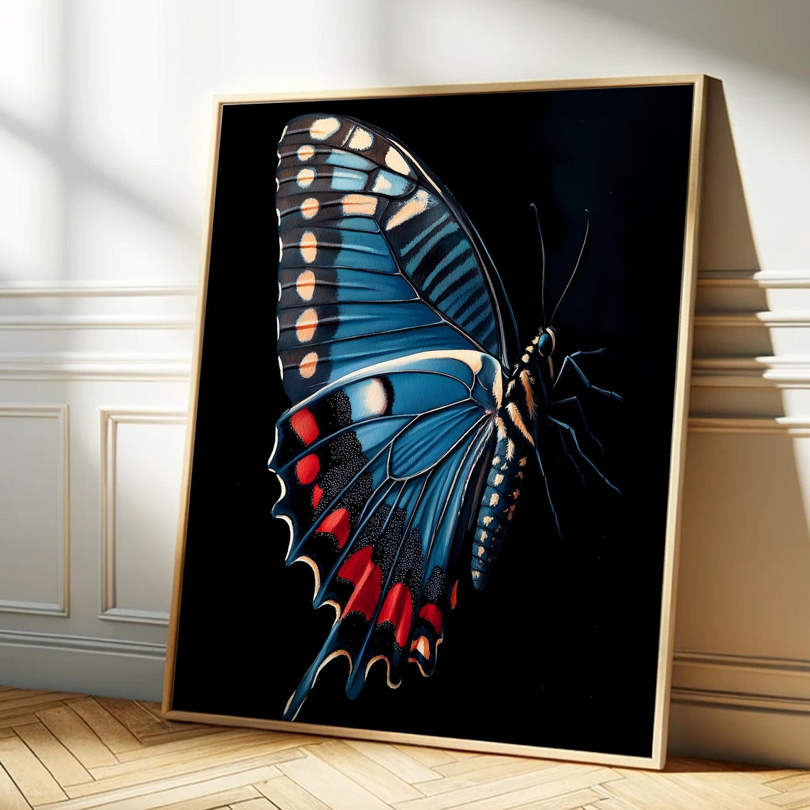 Butterfly Wall Art Butterfly Print Butterfly Wings Art Print Illustration Butterfly Poster Modern Butterfly Insect Wall Art - Image 3