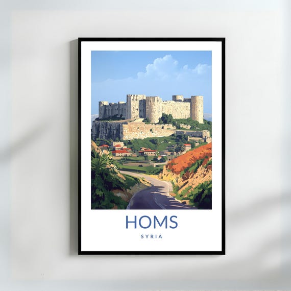 Krak Des Chevaliers Homs Syria Poster Stunning Crusader Castle Art Print Iconic Historical Travel Gift For History Buffs And Travelers