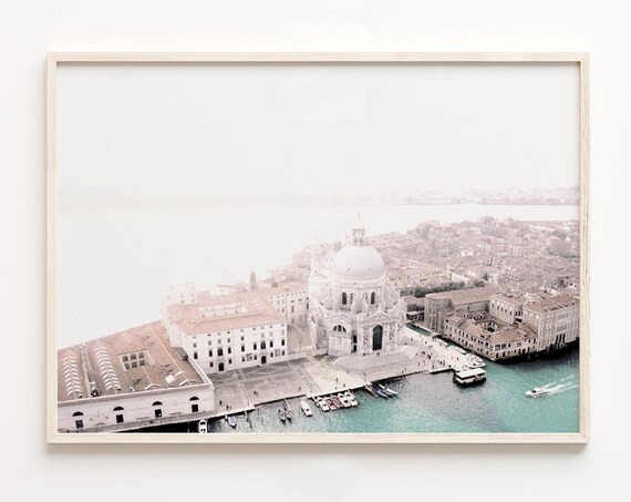 Grand Venice Italy Aerial View of Santa Maria della Salute Poster