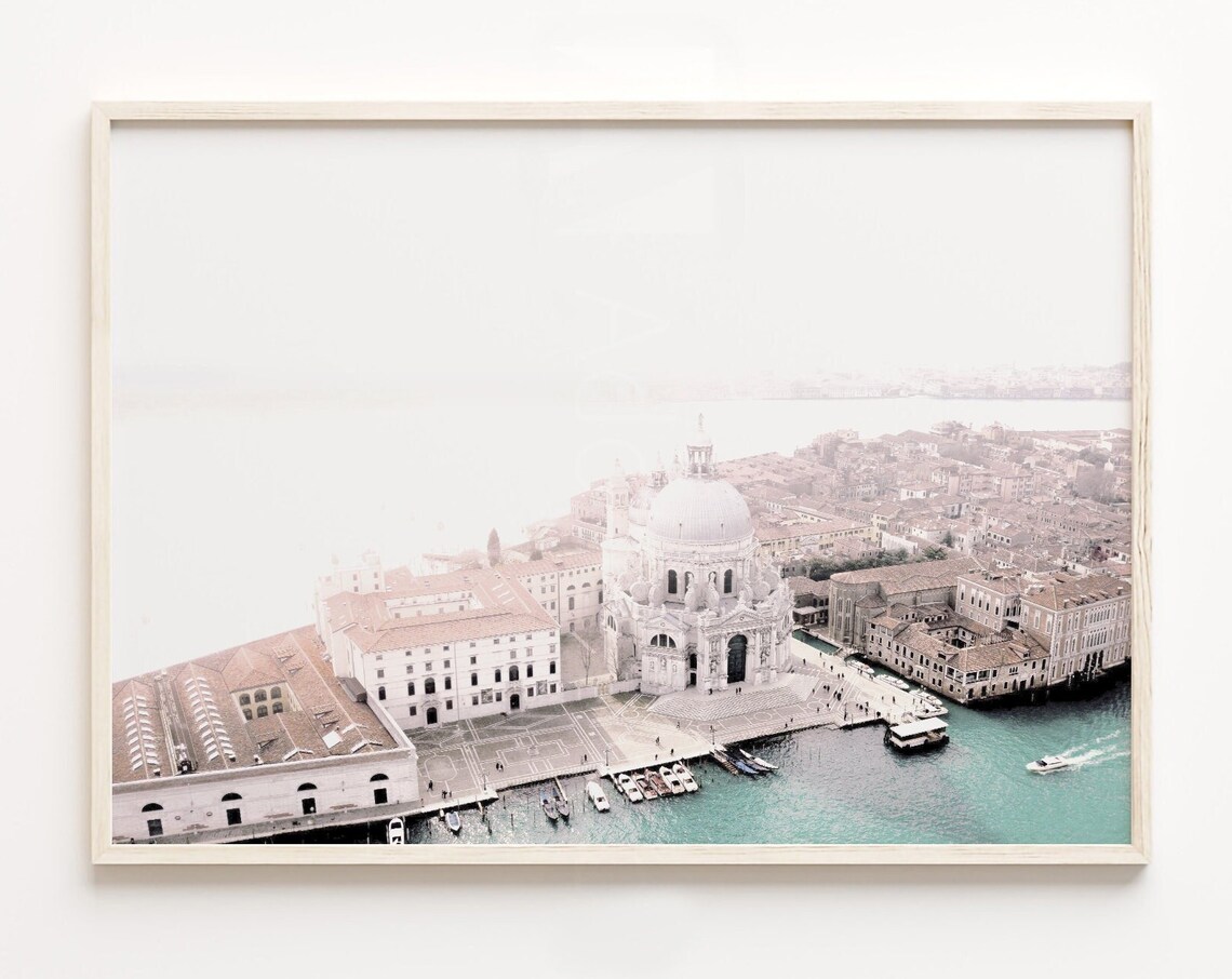 Grand Venice Italy Aerial View of Santa Maria della Salute Poster