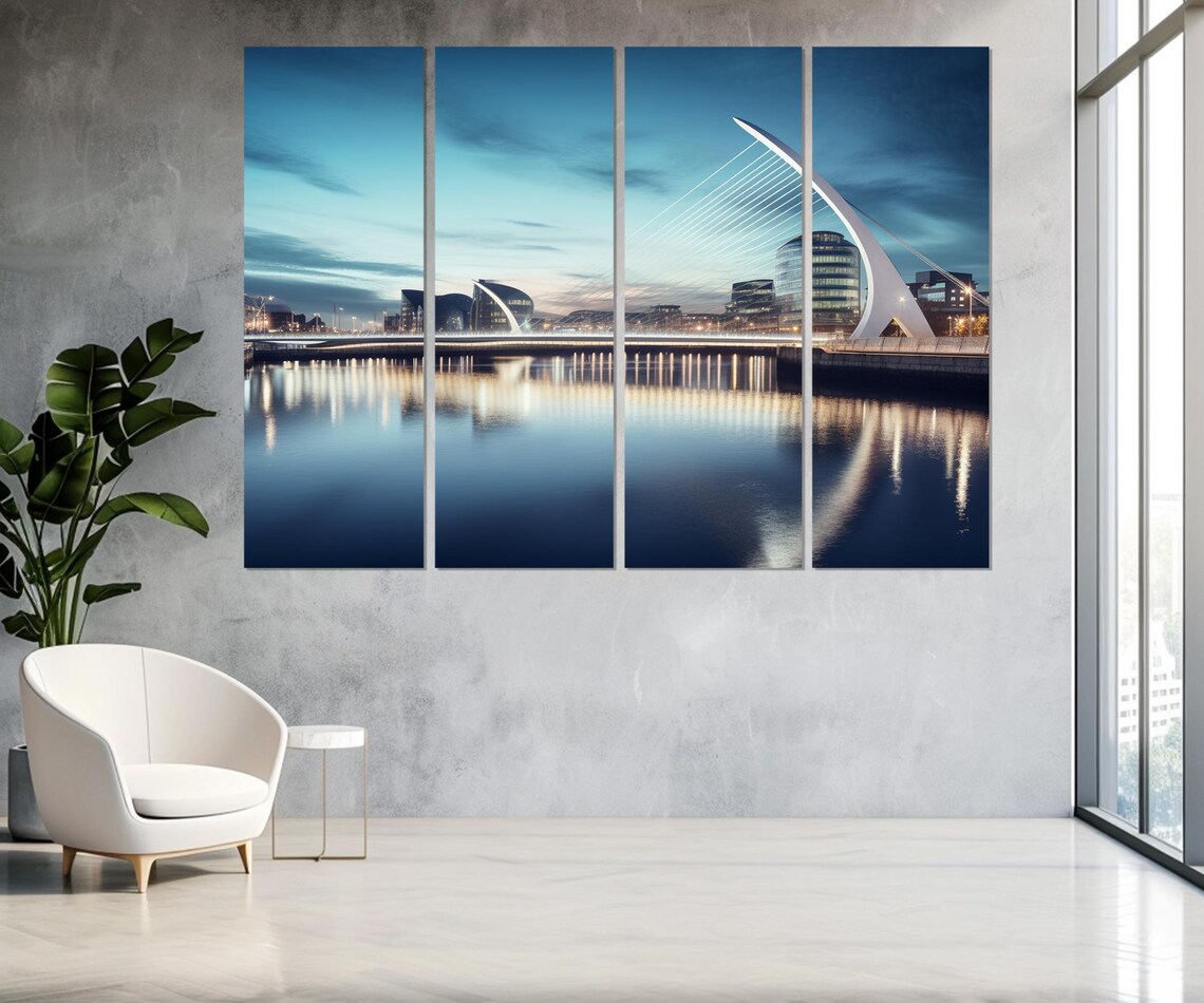 Abstract Dublin Samuel Beckett Bridge Art Print - Image 2