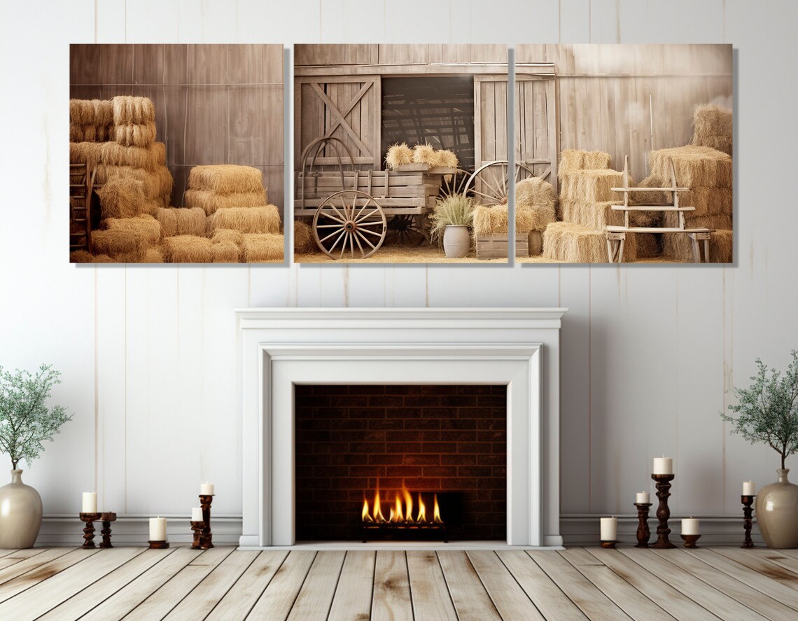 Rustic Hayloft Painting Art Print, Farmhouse Decor - Image 2