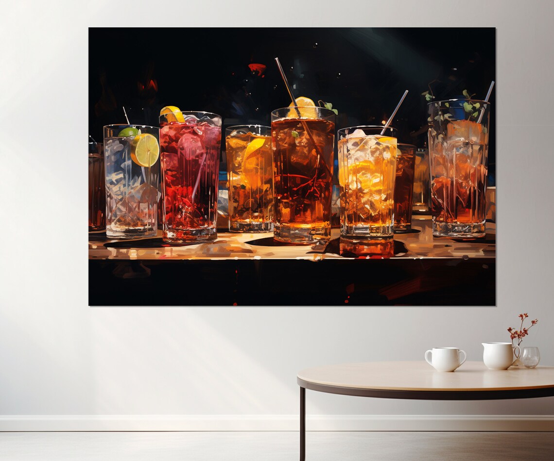 Cocktail Bar Wall Decor, Barman Gift Print