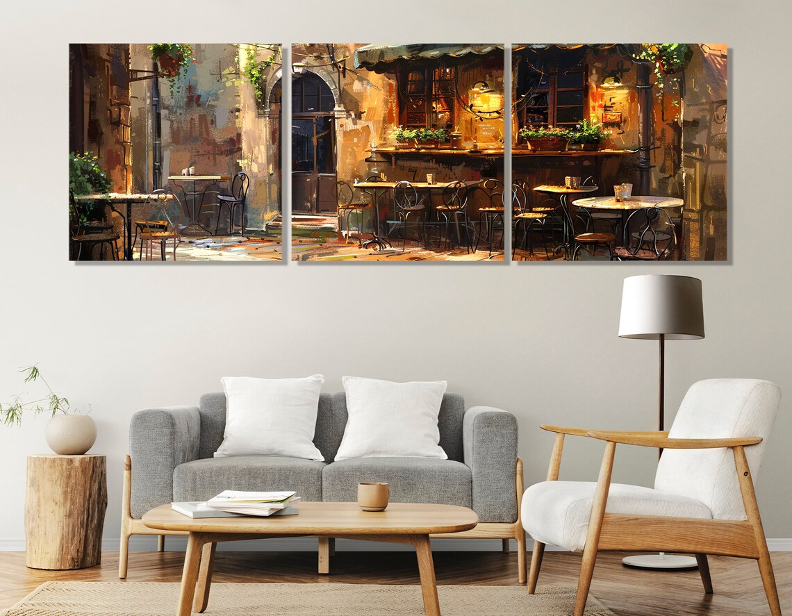 Italian Bistro Street Cafe, Italy Wall Art Print - Image 4