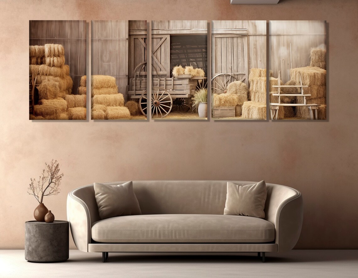 Rustic Hayloft Painting Art Print, Farmhouse Decor - Image 3