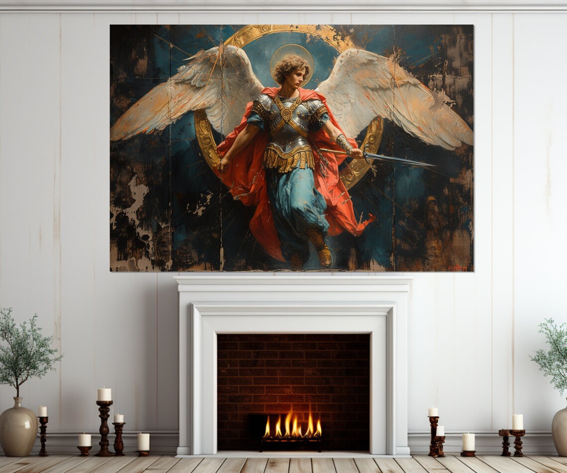Saint Michael the Archangel Religious Art Print