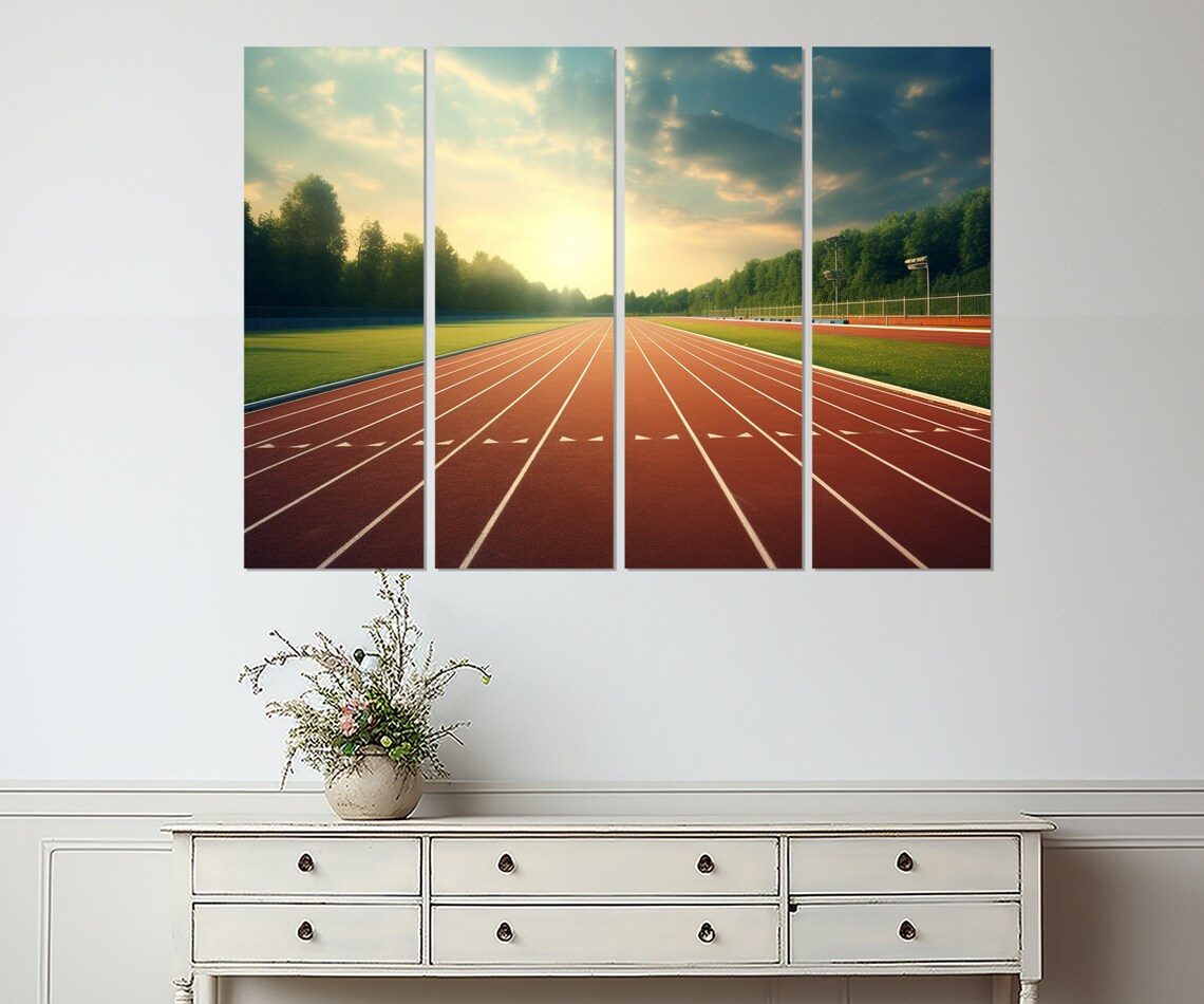 Running Track Abstract Poster, Runner Room Decor - Image 2