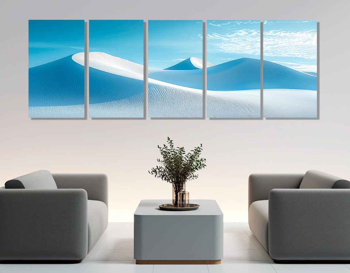 Minimalist Desert Print Abstract Sand Dunes Wall Art Minimalism Wall Decor Contemporary Wall Decor Framed And Ready To Hang - Image 3