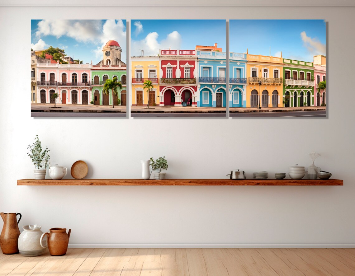 San Juan Downtown Puerto Rico Travel Poster Art - Image 2