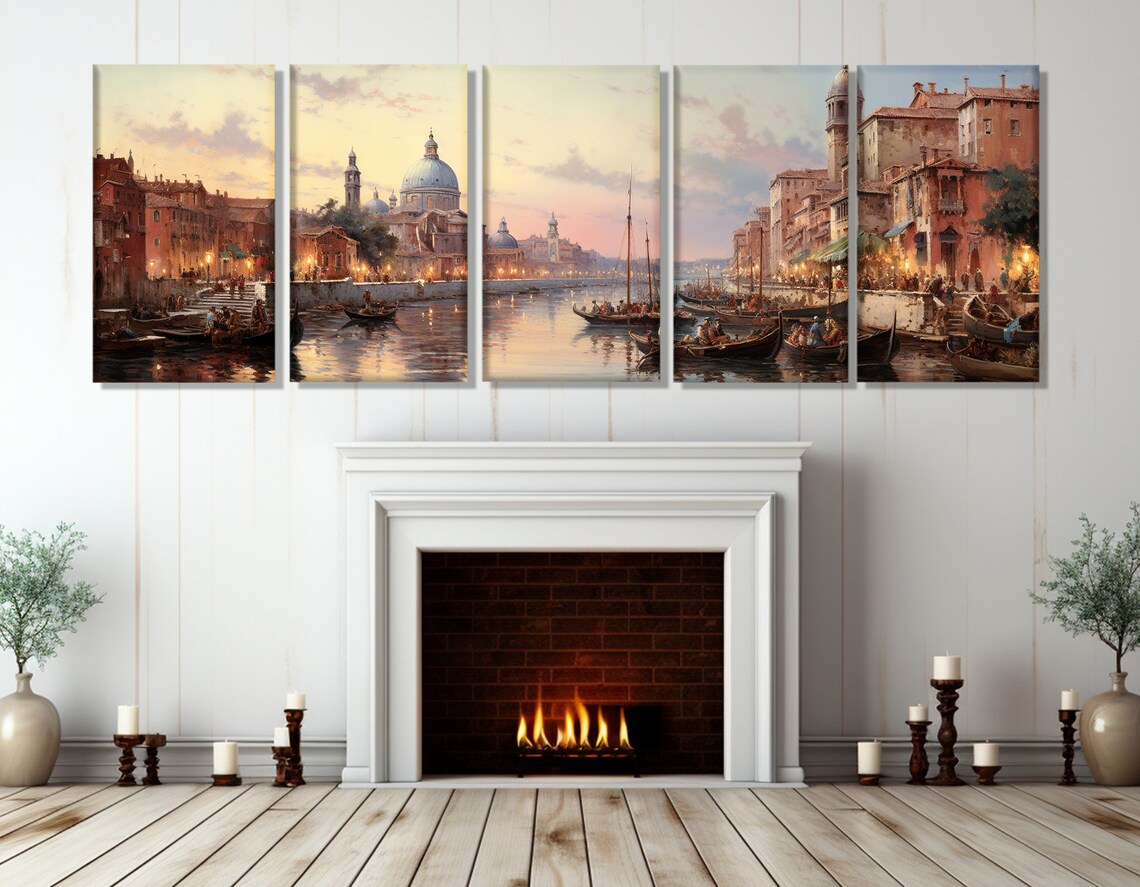 Venice Vintage Art Print, Grand Canal Painting - Image 2
