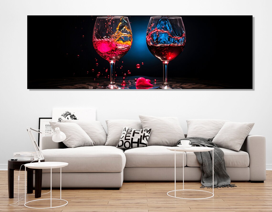 Large Wine Glasses Wine Wall Art, Sommelier Gift - Image 4