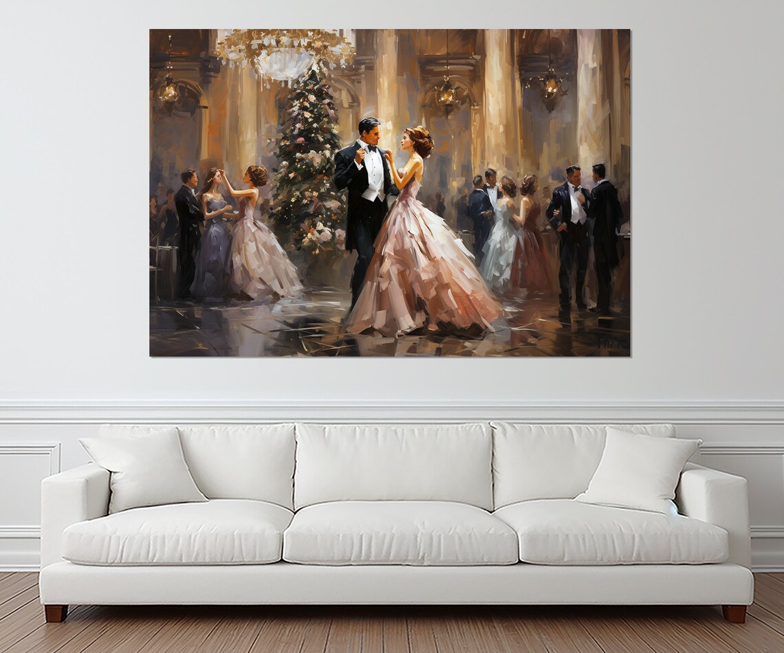 Vintage Ballroom Dancing Couple, Retro Wall Art Print - Image 2