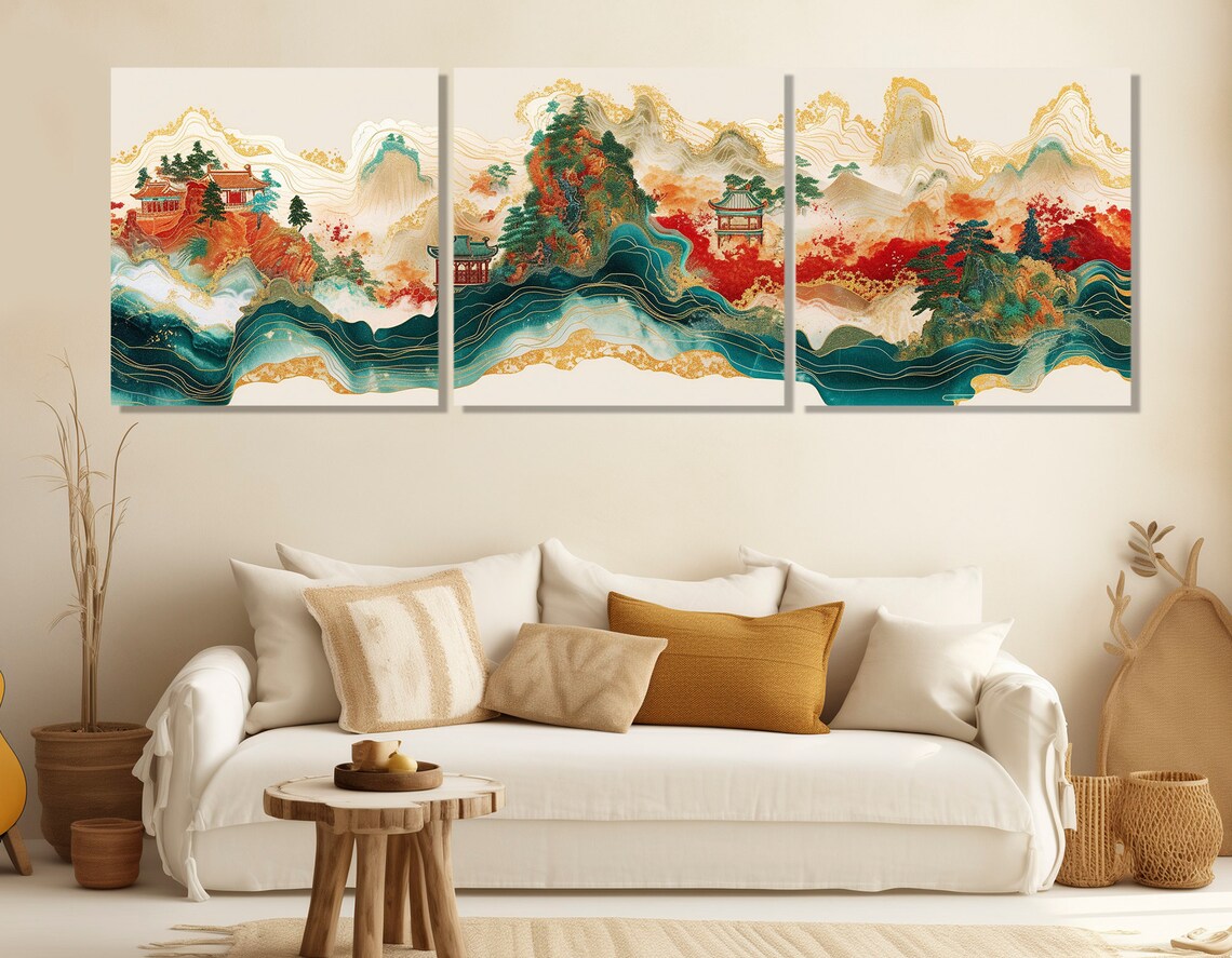 Spring Abstraction, Traditional Chinese Style Art Print - Image 4