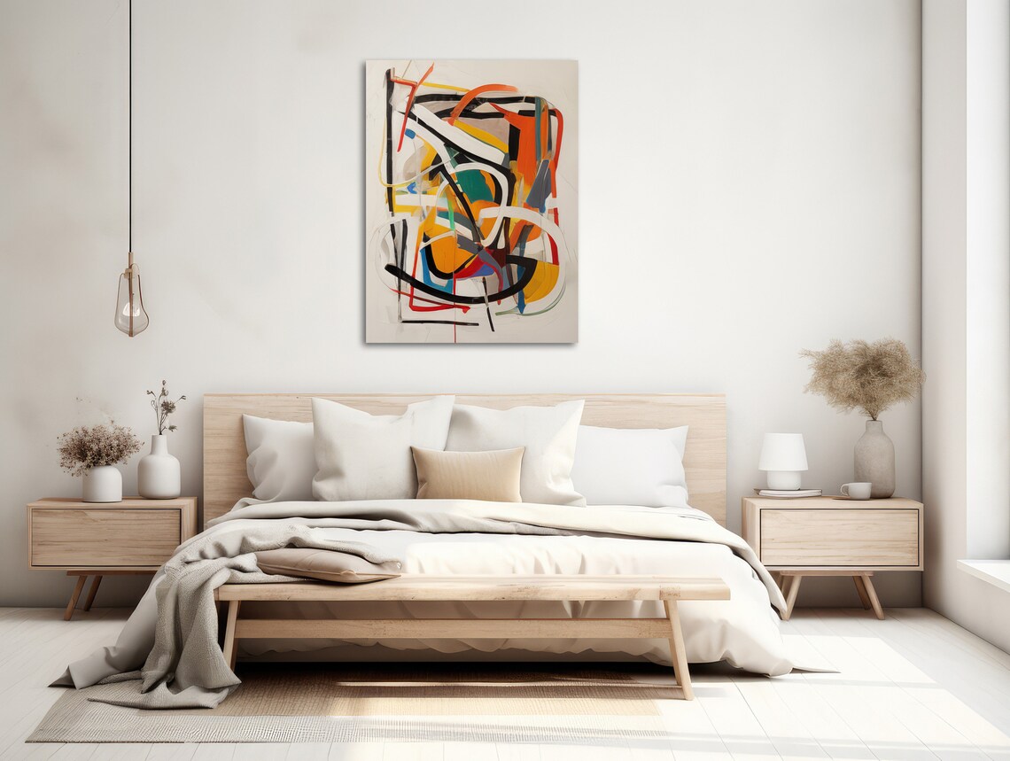 Abstract Line Art, Contemporary Gesture Art Print - Image 2