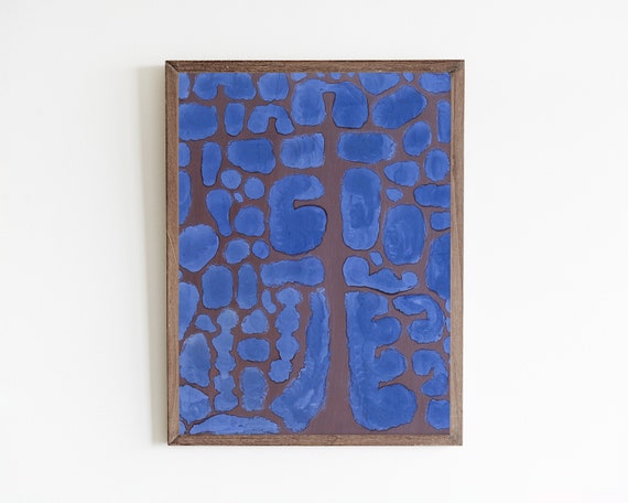 Boho Wall Art Colorful Abstract Art Print Bold Wall Art Print Blue Art Print Eclectic Art Print