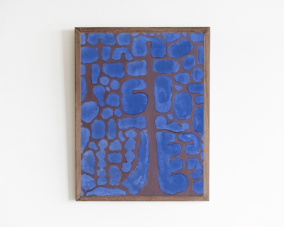Boho Wall Art Colorful Abstract Art Print Bold Wall Art Print Blue Art Print Eclectic Art Print