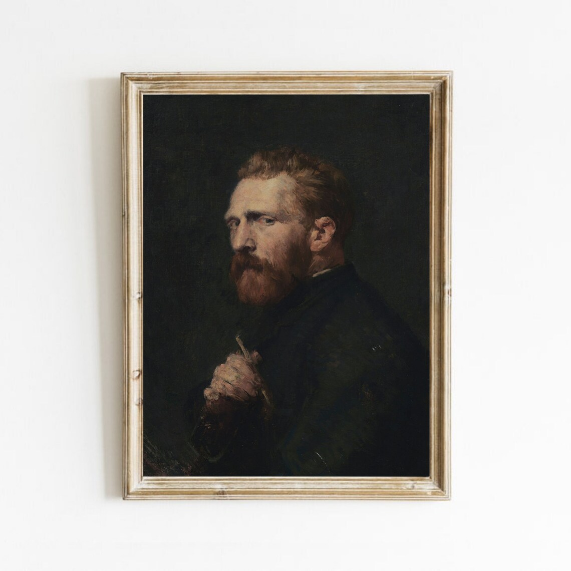 Gentleman Portrait, Vintage Oil Painting Art Print