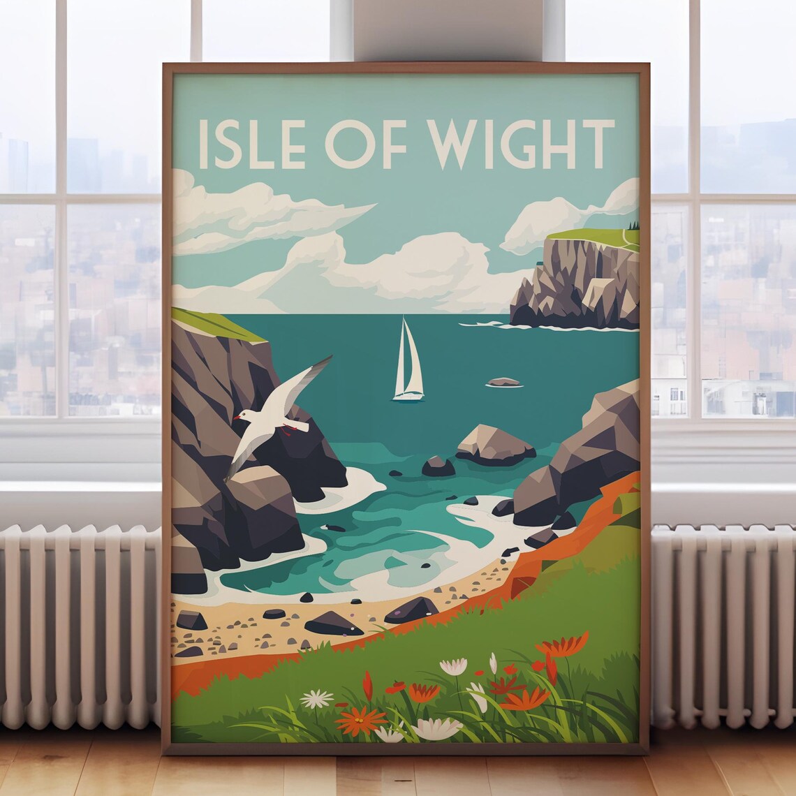 Isle Of Wight Travel Poster, Destination Wall Art Print