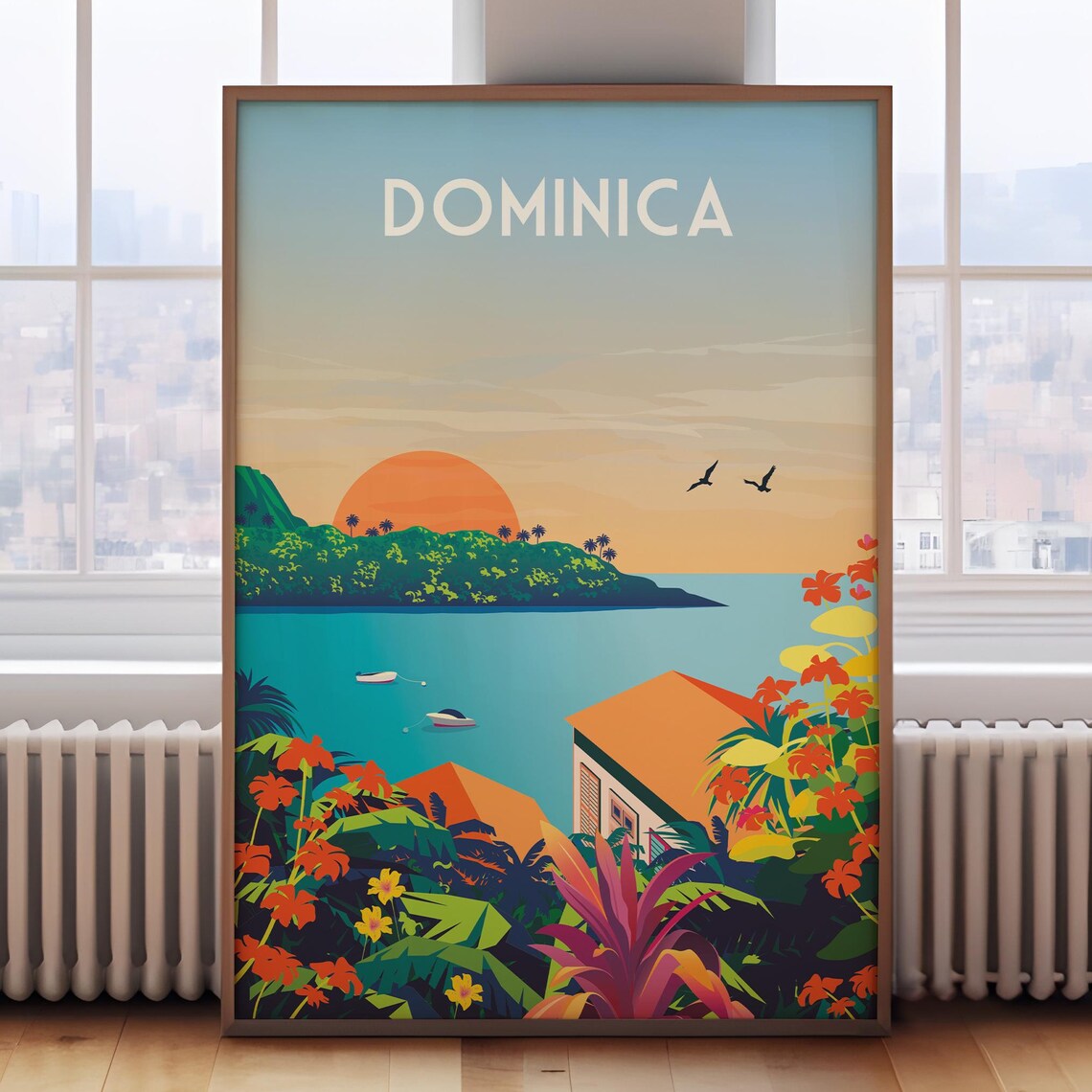 Dominica Travel Poster, Caribbean Place Print
