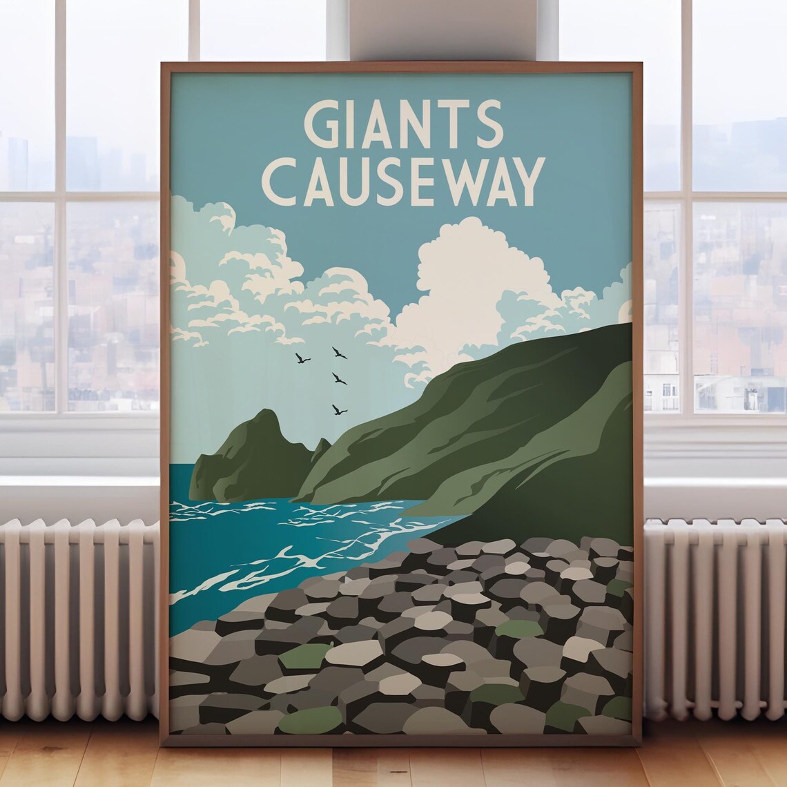 Giant's Causeway Northern Ireland Travel Poster