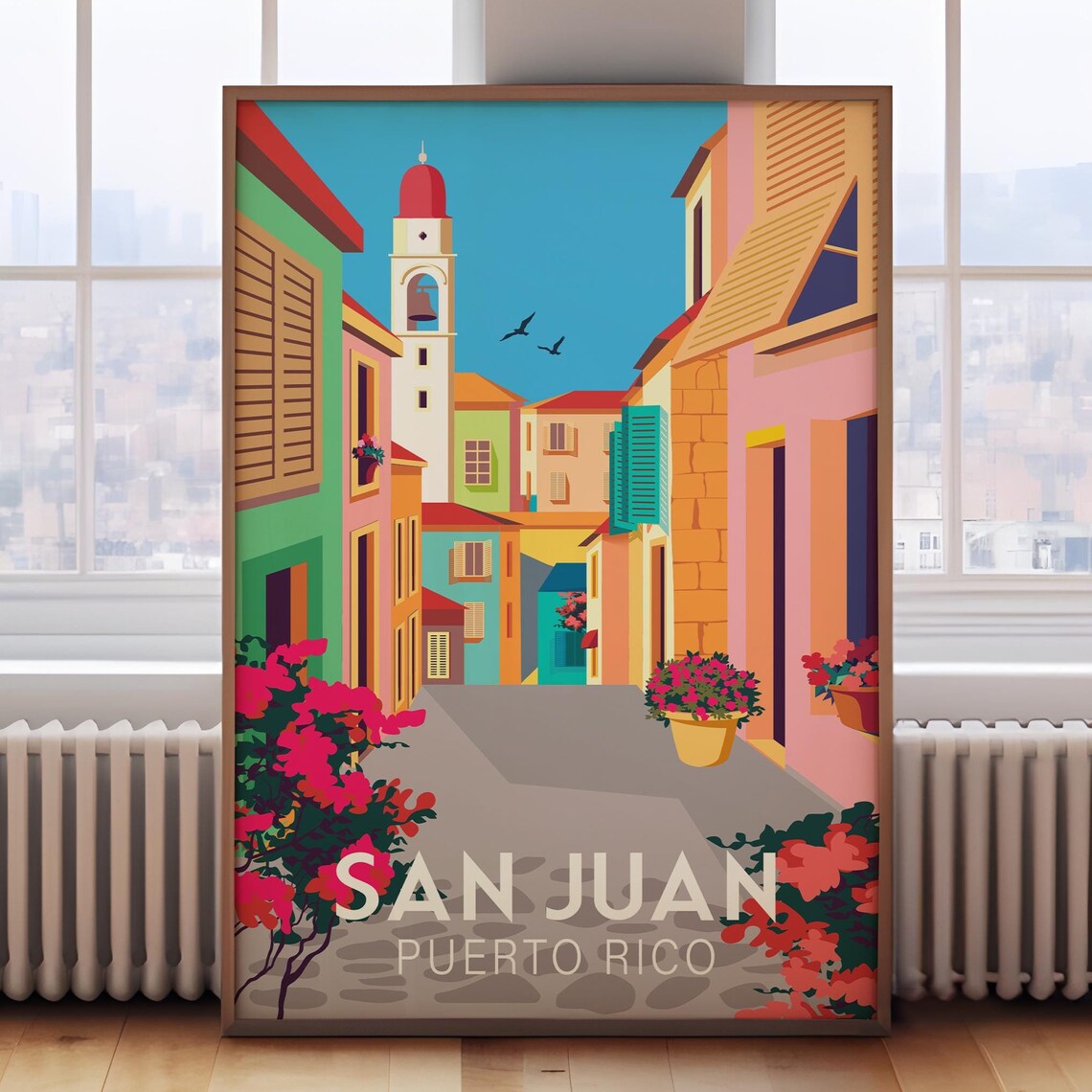 San Juan, Puerto Rico Travel Poster, Wall Art Print