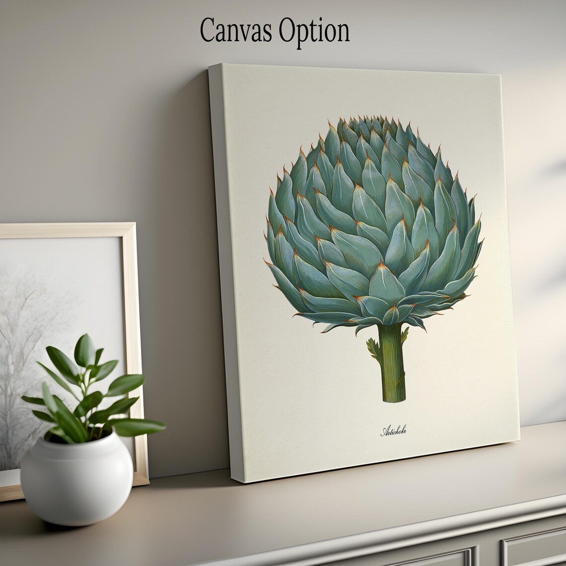 Artichoke Botanical Art Print, Kitchen Wall Art - Image 2