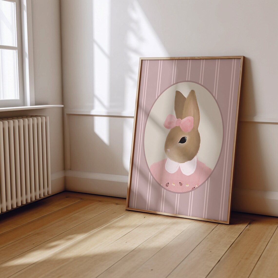 Vintage Bunny Nursery Abstract Art Print - Image 2