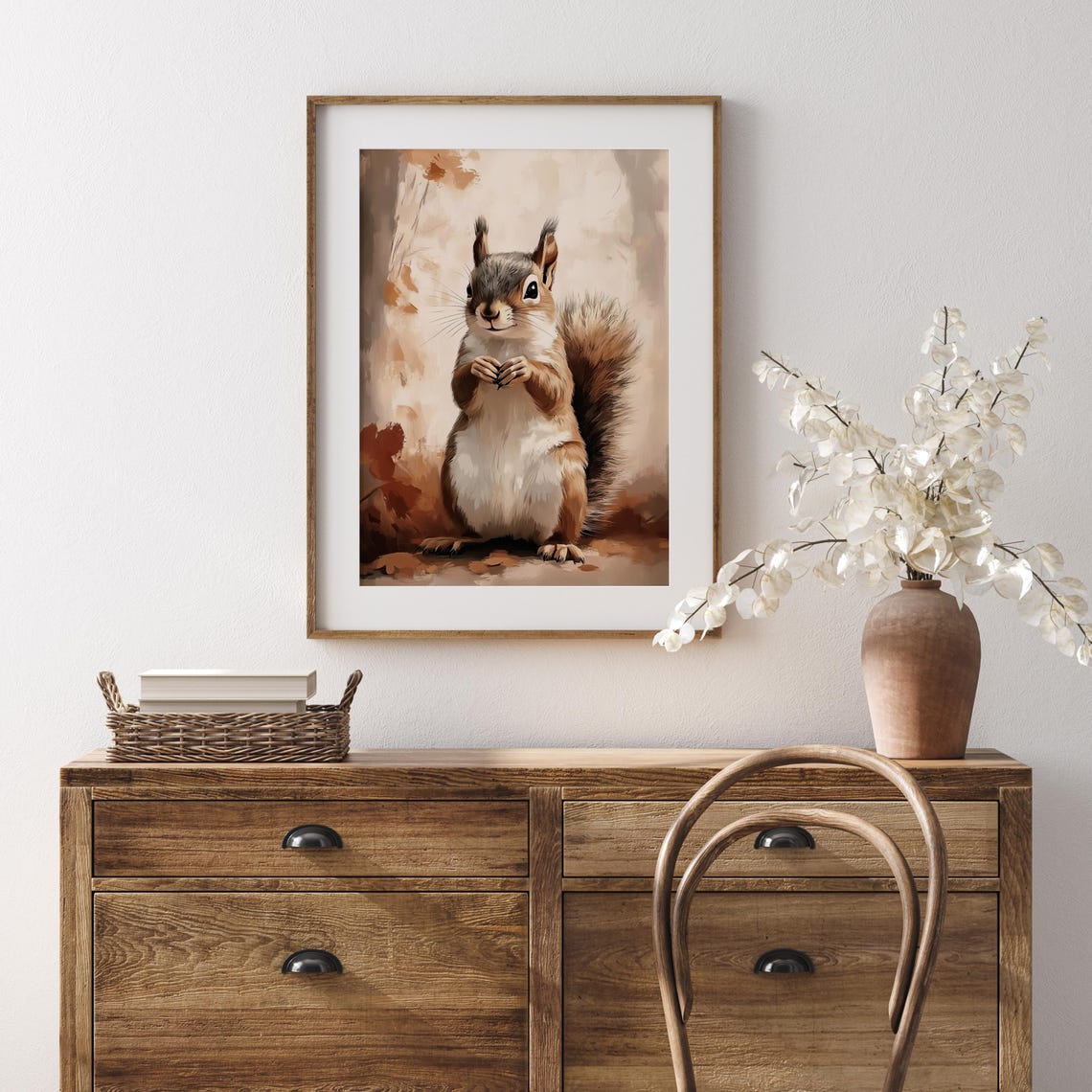 Cheerful Squirrel with Big Eyes and Fluffy Tail Portrait Poster - Image 3