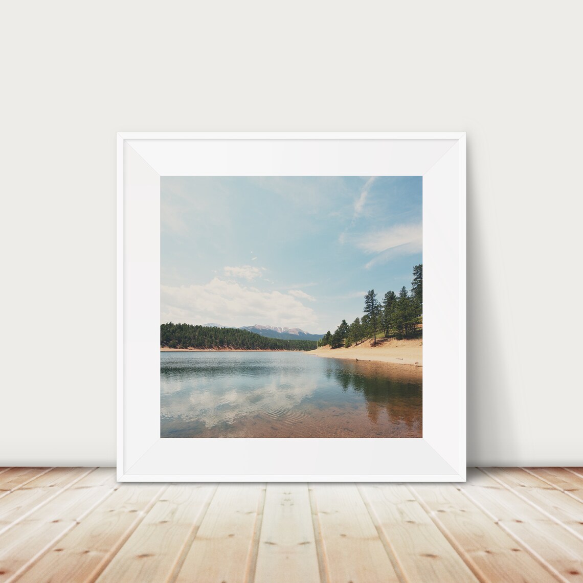 North Catamount Reservoir Pikes Peak Reflection Lake Photo Poster