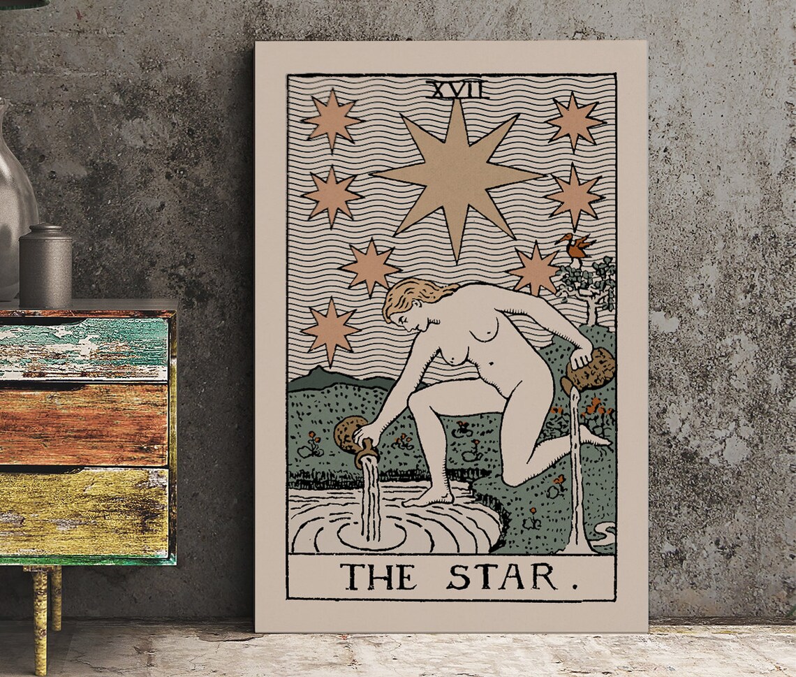 The Star Tarot Card, Neutral Vibe Art Print