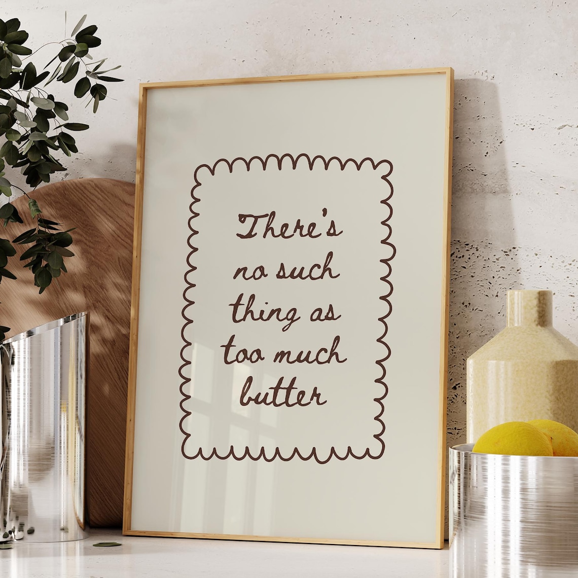 Butter Print Quirky Kitchen Wall Art Poster