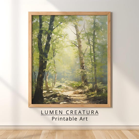 Trees Art Decor Farmhouse Print Vintage Art Print French Countryside Wall Art
