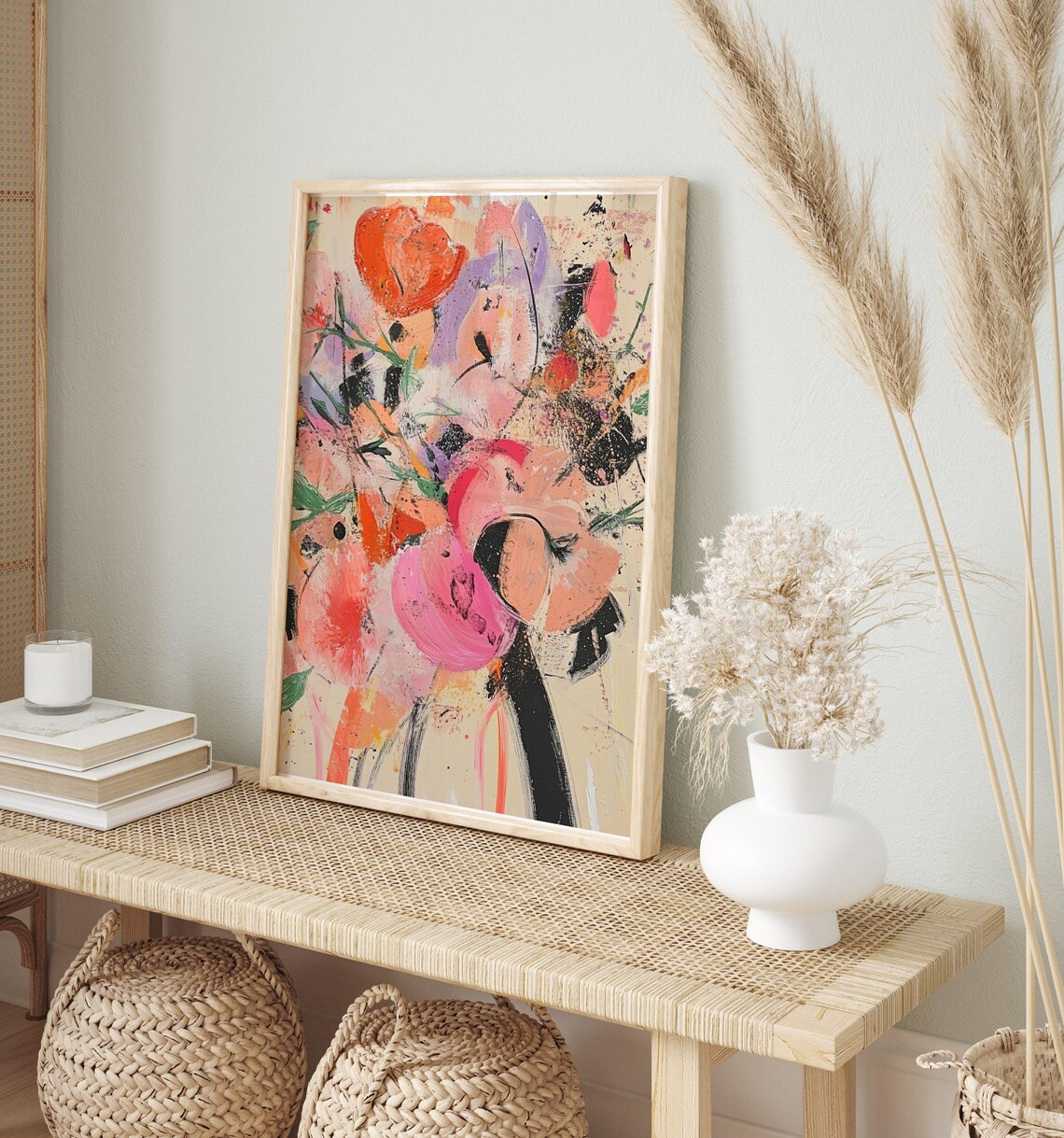 Vintage Abstract Botanical Floral Bouquet Art Print - Image 4