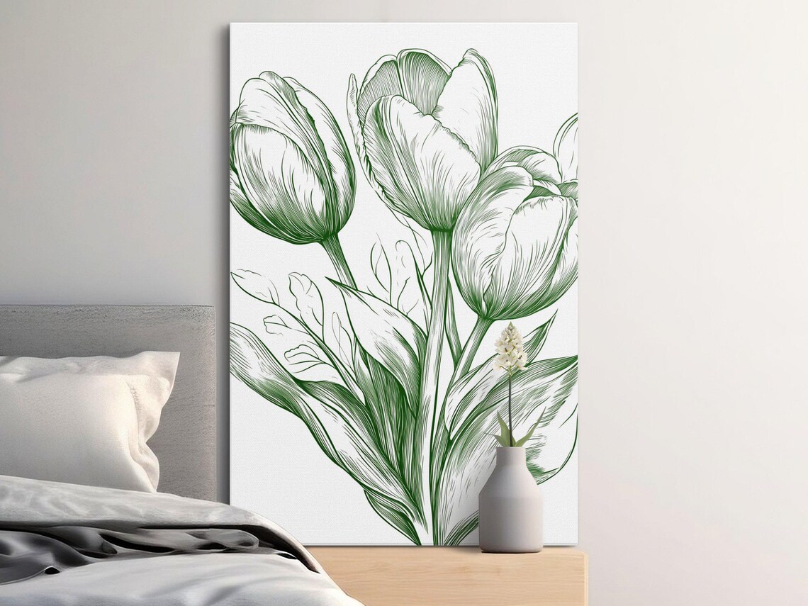 Vintage Flower Art Print, Floral Wall Art - Image 2